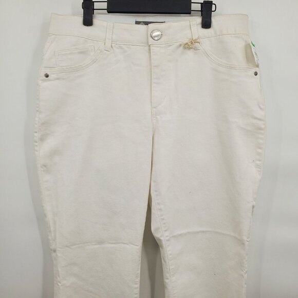 Democracy Ab Technology High Waist Raw Hem Jeans Women Plus Size 14W NWT DIRTY - Picture 2 of 16